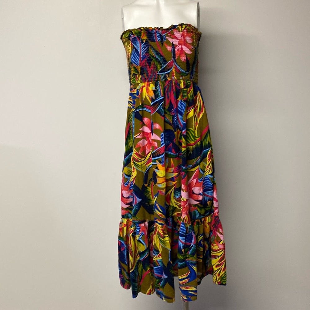 AERIE Tropical Print Sleeveless Maxi Dress